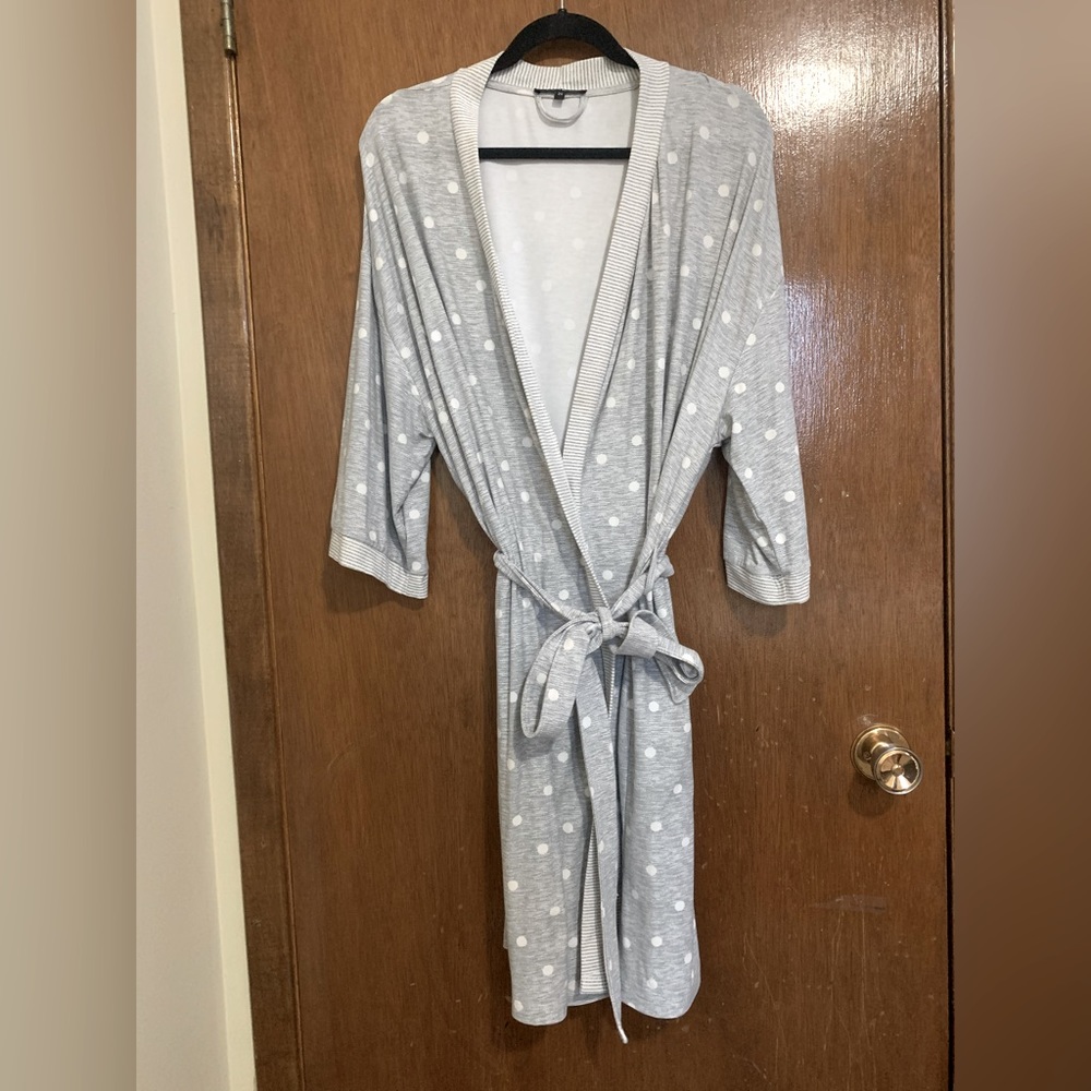 Polka dot house coat